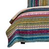 Benjara Tribal Motif Print Cotton Twin Quilt Set with 1 Pillow Sham view 3