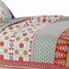 Benjara Geometric and Floral Print Twin Size Quilt Set with 1 Sham view 4