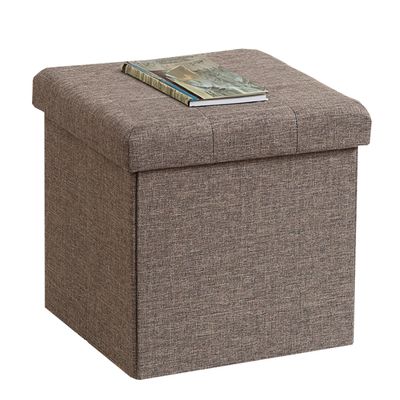 Fuji Boeki 85992 Hunt Storage Stool, Storage Box, Width 12.2 x Depth 12.2 x Height 12.0 inches (31 x 31 x 30.5 cm), Charcoal, Ottoman, Load Capacity 176