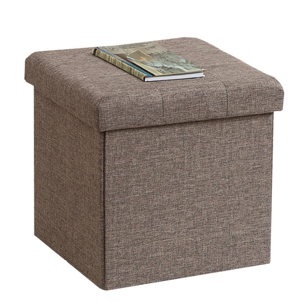 Fuji Boeki 85992 Hunt Storage Stool, Storage Box, Width 12.2 x Depth 12.2 x Height 12.0 inches (31 x 31 x 30.5 cm), Charcoal, Ottoman, Load Capacity 176