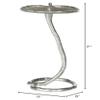 Misc Silver Side Table - 15" X 13" 21" Transitional Specialty Aluminum Metal view 2