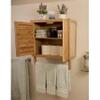 Burning Tree Solid Bamboo 2-Door Wall Mount Sp Cabinet Tan Modern Contemporary Natural Finish Adjustable Shelving Includes Hardware view 2