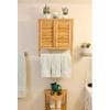 Burning Tree Solid Bamboo 2-Door Wall Mount Sp Cabinet Tan Modern Contemporary Natural Finish Adjustable Shelving Includes Hardware view 3