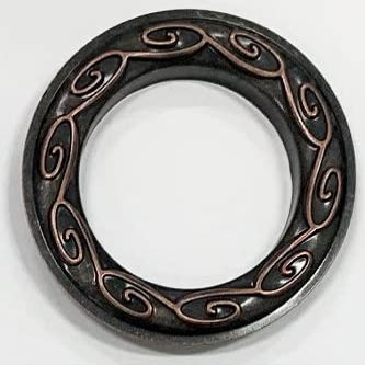 Ikiriska Add Grommets/Eyelets to The top of Any of Our Custom Made Curtains (4. Dark Oil Rubbed Bronze ed Bronze Metal 1.5", 50" Wide Panel (8 Grommets))