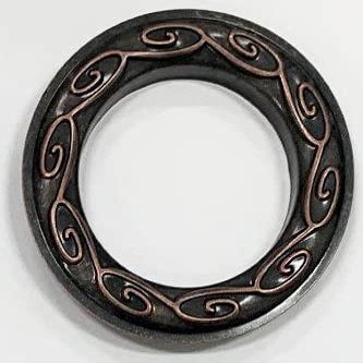 Ikiriska Add Grommets/Eyelets to The top of Any of Our Custom Made Curtains (4. Dark Oil Rubbed Bronze ed Bronze Metal 1.5", 50" Wide Panel (8 Grommets))