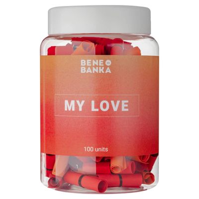 Jar of notes My Love 100 PCS