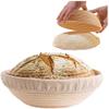 10 inch Round Bread Banneton Proofing Basket & Liner Brotform Dough Rising Rattan Handmade Rattan bowl Artisan&Family essential Bread Proofing Baskets view 1