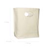 Organic Cotton Canvas Lunch Bag - Eco Friendly & Machine Washable | Perfect for Men, Women & Kids - Easy to Clean Water Resistant (White with Black Print - 2 Pack) view 3