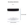 Clear Plastic Jars 16 ounce with Black Lids (4-Pack) Refillable Empty Storage Containers with Lids for Cream, Lotions, Beauty Products, Kitchen, Arts Crafts Supplies view 2