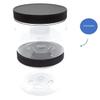 Clear Plastic Jars 16 ounce with Black Lids (4-Pack) Refillable Empty Storage Containers with Lids for Cream, Lotions, Beauty Products, Kitchen, Arts Crafts Supplies view 4
