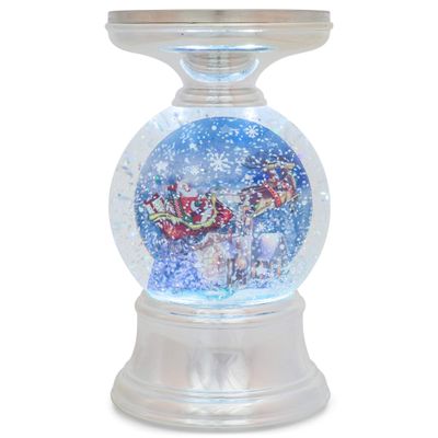 Roman 133329 Led Swirl Santa Pedestal, 8.25 inch, Multicolor