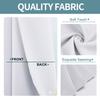 ChrisDowa Grommet Room Darkening Curtains for Bedroom and Living Room - 2 Panels Set Thermal Insulated Blackout Curtains (Greyish White, 52W x 63L view 3