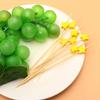 100pcs Star Design Fruit Picks for Cocktails Appetizers and Drinks Disposable Food Sticks for Parties Weddings and Celebrations Yellow view 3