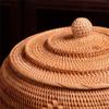Egg Basket, With Lid Storage Rattan Weave Hamper For Picnic Food Fruit Bread view 4