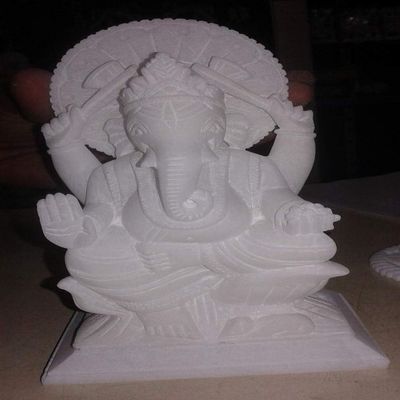 craftslook Hindu Lord Marble Ganapati Ganesha Statue Figurine Antique Hinduism Deity God of Success Vintage Collection - Sculpture Religious Vinayaka Idol for dcor Art Decor Gifts (12" inch)
