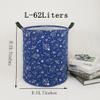 KUNRO Kids Laundry Hamper Clothes Gift Basket Storage Laundry Baskets Organizer Bin with Handles for Nursery Room (Navy Spaceship) view 2