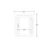 RiverRidge Somerset Corner Wall Bathroom Cabinet with an Adjustable Shelf, Inset Door, Two-Tone Handle - Space-Saving MDF Bathroom Cabinet for Toiletries view 3