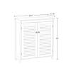 RiverRidge Ellsworth Two-Door Floor Cabinet for Bathroom - Freestanding with Adjustable Shelves and Shutter Design Doors Bathroom or Entryway Storage Solution view 3
