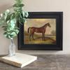 Schooner Bay Co.  William Barraud Hunter in Landscape Oil Painting Print on Canvas in Rustic Frame Home Wall Art Dcor Equestrian Horse Ready To Hang (11-1/2" x 13-1/2", Black Distressed Frame) view 2