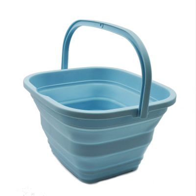 SAMMART 11L (2.9 Gallon) Collapsible Rectangular Handy Basket/Bucket (1, White/Sea Angel)