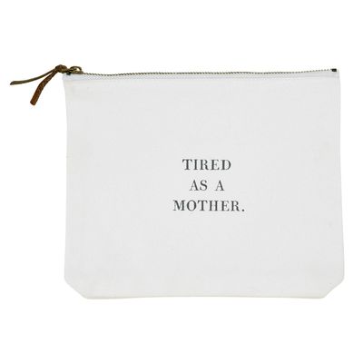 Santa Barbara Design Studio Zippered Canvas Pouch Face-to-Face Designs Multi-Purpose Cosmetic Toiletry Bag Collections, 7.5" x 9", Tired As