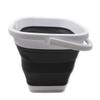 SAMMART 11L (2.9 Gallon) Collapsible Rectangular Handy Bucket (1, White/Grey) view 3