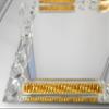 Rectangle Mirror Tray with Crystal and Golden Shimmer Designed Border Desert or Cookie Tray Cosmetic Makeup Tray Vanity Tray Mirrored Decorative Tray 17.5 x 12.75 x 3.25 Home Decorative view 1