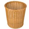 Cabilock 1pc Round Imitation Rattan Laundry Basket Large Dirty Clothes Storage Container for Boy Girl Toy Organizer Bathroom Bedroom Use Khaki view 1