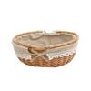 Egg Basket, Retro Country Storage Rattan Weave Hamper For Picnic Food Fruit Bread (Color : B) view 1