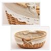 Egg Basket, Retro Country Storage Rattan Weave Hamper For Picnic Food Fruit Bread (Color : B) view 3