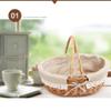 Egg Basket, Retro Country Storage Rattan Weave Hamper For Picnic Food Fruit Bread (Color : B) view 4