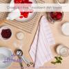 Liliane Collection Bulk Wholesale Carton of 300 Glass Towels - 16" x 27" 100% Cotton Kitchen Towels - Dish Towels in White with Red Stripes - No Streaks or Spots on Glasses, Flutes, Wine Glasses view 3
