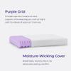 Purple Pillow - GelFlex Grid, Cooling Ergonomic Support for Side, Back, Stomach Sleepers - Adjustable Boosters for Personalized Height, Firm Feeling, Standard Size - Ultra-Durable view 2