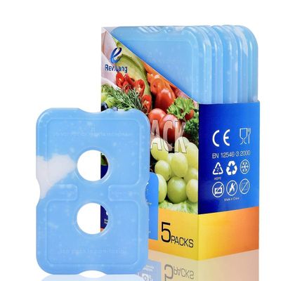 5 Pack Slim Ice Pack Brick Reusable Long Lasting Cold Thin Freezer Packs Cooler Accessories for Lunch Boxes Bag, Beach, Camping & Fishing