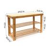 690GRAND Entryway Shoe Rack Bench Bamboo with 3 Tier Storage Organizer Shelf and Holds up to 265lbs for Entry Front Door Bedroom Bathroom Cubby view 3
