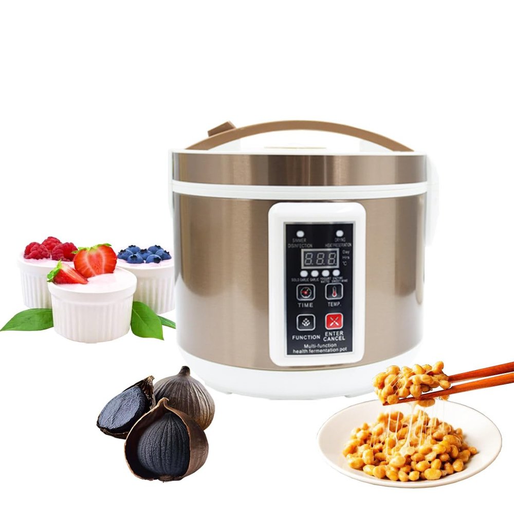 INTSUPERMAI 6 L Fermenter Multi-functional Fermenter Pot for Black Garlic, Yogurt, Natto, Sweet Rice, Fermenters Full Automatic Intelligent Control Multiple Clove Black Garlic DIY Cooker