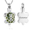 Cremation Jewelry for Ashes Turtle Cremation Urn Pendant Necklace for Ashes Keepsake Holder Memorial Jewelry (Customize) view 1