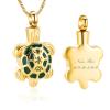 Cremation Jewelry for Ashes Turtle Cremation Urn Pendant Necklace for Ashes Keepsake Holder Memorial Jewelry (Customize) view 4