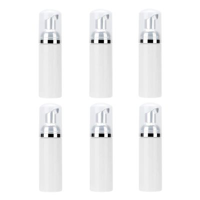 Beaupretty 6pcs Foaming Pump Bottle White Pet Dispenser Silver Pump Head for Home Travel and Bathroom Use for Soap Shampoo Wash