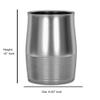 nu steel Arvada Ribbed Metal Rust Resistant Stainless Steel Small Trash Can Wastebasket, Garbage Container Bin for Bathrooms, Powder Rooms, Kitchens, Home Offices view 2