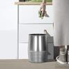 nu steel Arvada Ribbed Metal Rust Resistant Stainless Steel Small Trash Can Wastebasket, Garbage Container Bin for Bathrooms, Powder Rooms, Kitchens, Home Offices view 3