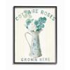 Stupell Industries Country Roses in Milk Tin Off-White Blue Yellow Painting, Designed by Danhui NAI Wall Art, 16 x 20, Black Framed view 1