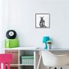 Stupell Industries Zebra Butt Behind White Minimal Drawing, Designed by Victoria Borges Wall Art, 12 x 12, Black Framed view 2