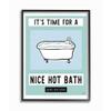 Stupell Industries Hot Bath and Wine Phrase Funny Blue Green Word Design, Designed by Melissa Averinos Wall Art, 24 x 30, Black Framed view 1