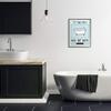 Stupell Industries Hot Bath and Wine Phrase Funny Blue Green Word Design, Designed by Melissa Averinos Wall Art, 24 x 30, Black Framed view 2