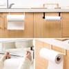 SoundsBeauty Toilet Roll Holder Stand Iron Organizer Portable Useful Rack Nail Free Cabinet Paper Towel Hanger Bathroom Hook White view 3