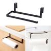 SoundsBeauty Toilet Roll Holder Stand Iron Organizer Portable Useful Rack Nail Free Cabinet Paper Towel Hanger Bathroom Hook White view 4