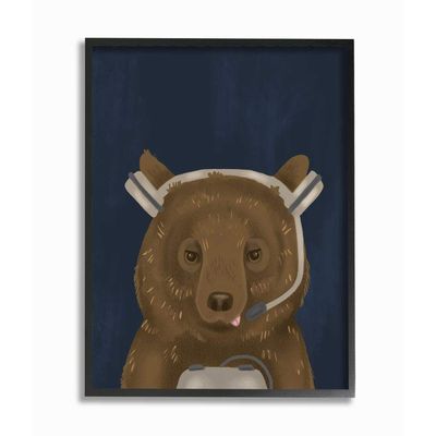 Stupell Industries Playful Video Game Bear Headset Children's Entertainment