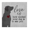 Stupell Industries Love is How Excited Your Dog is Quote Hearts Grey Red, Designed by Gigi Louise Wall Art, 30 x 30, Canvas view 1