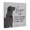 Stupell Industries Love is How Excited Your Dog is Quote Hearts Grey Red, Designed by Gigi Louise Wall Art, 30 x 30, Canvas view 3